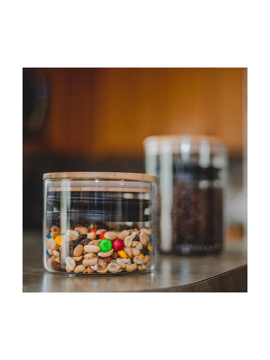 Box Coffee with Lid Glass Transparent 850ml