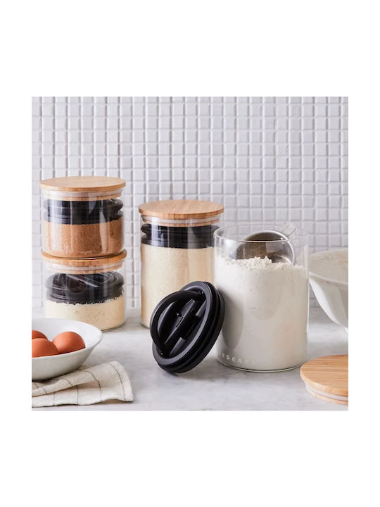 Box Coffee with Lid Glass Transparent 850ml