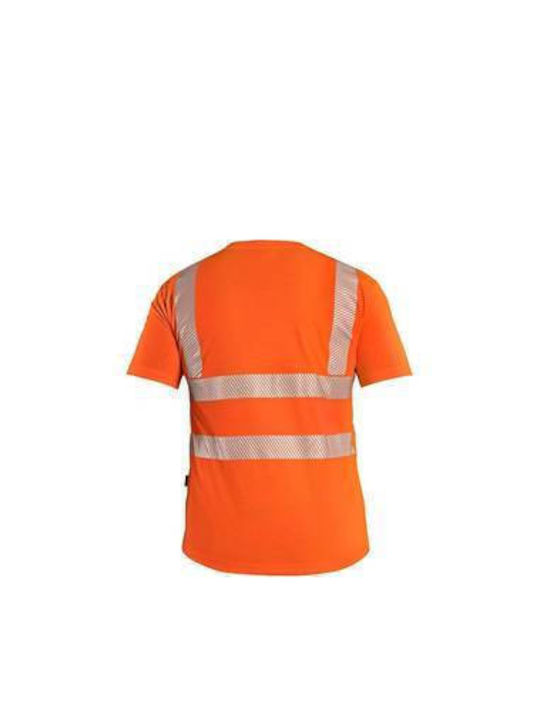 CXS T-Shirt Εργασίας Πορτοκαλί με Ανακλαστικές Ταινίες