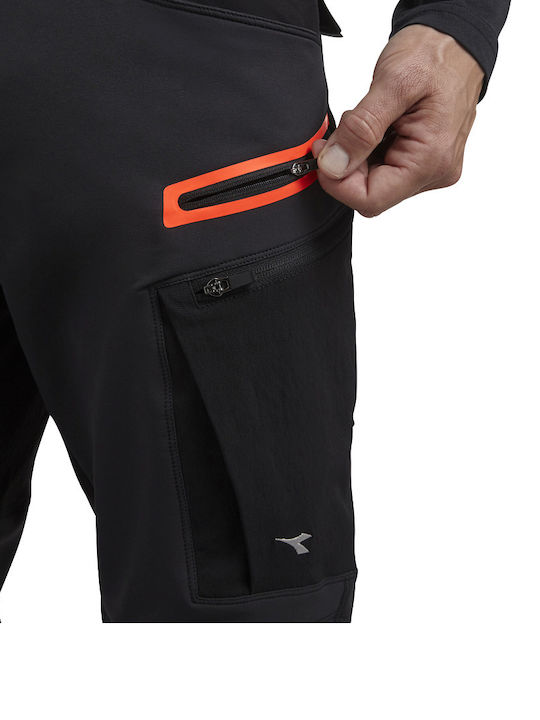 Utility Diadora Cargo Ανακλαστικό Παντελόνι Εργασίας Μαύρο
