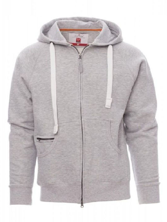 Payper Herren Langarm Sweatshirt Arbeit Gray mit Kapuze