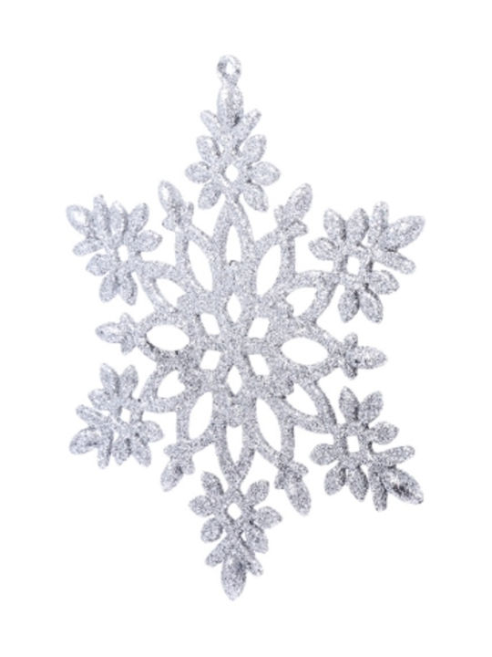 Christmas Plastic Snowflake Ornament Silver