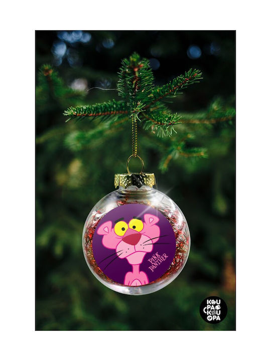 Christmas Plastic Ball Ornament Pink 8cm