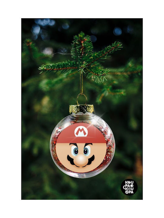 Weihnachtshänger Kugel Ornament Plastik Rot 8cm