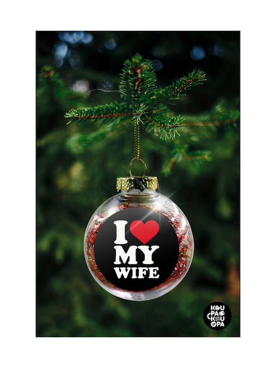 Christmas Plastic Ball Ornament Transparent 8cm