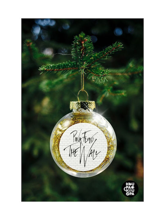 Weihnachtshänger Kugel Ornament Plastik Gold 8cm