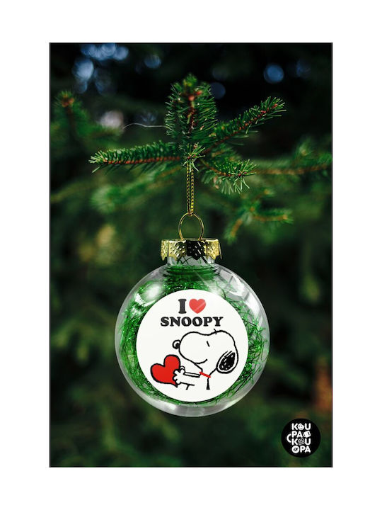 Weihnachtshänger Kugel Ornament Plastik Grün 8cm