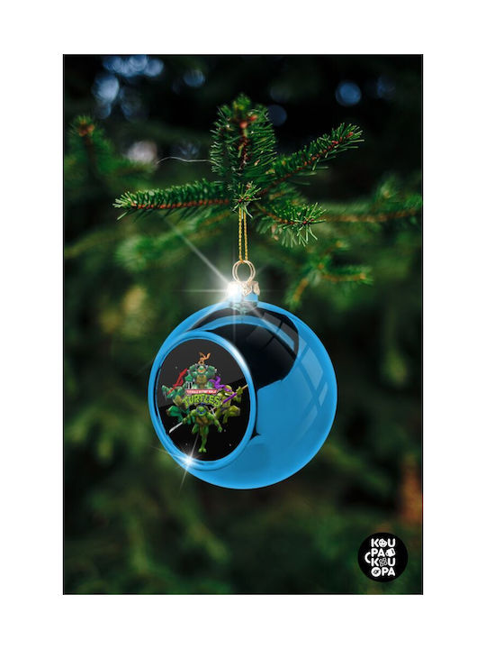 Ninja Turtles Christmas Plastic Ball Ornament Blue 8cm