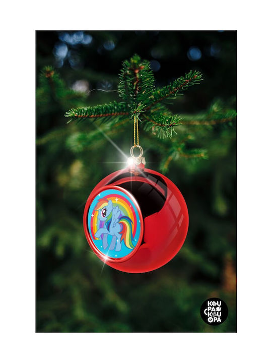 My Little Pony Christmas Plastic Ball Ornament Red 8cm