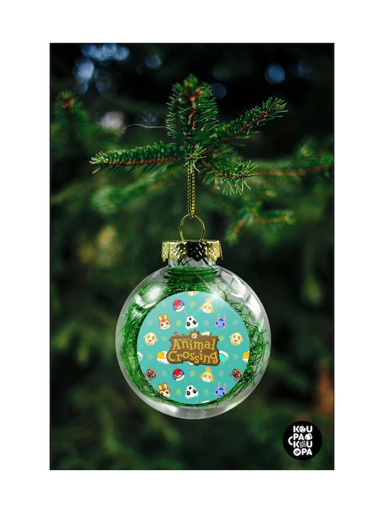 Christmas Plastic Ball Ornament Green 8cm