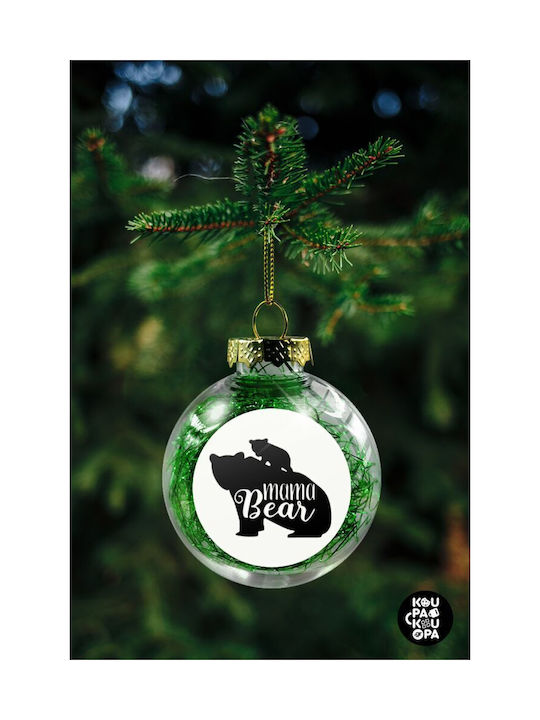 Weihnachtshänger Kugel Ornament Plastik Grün 8cm