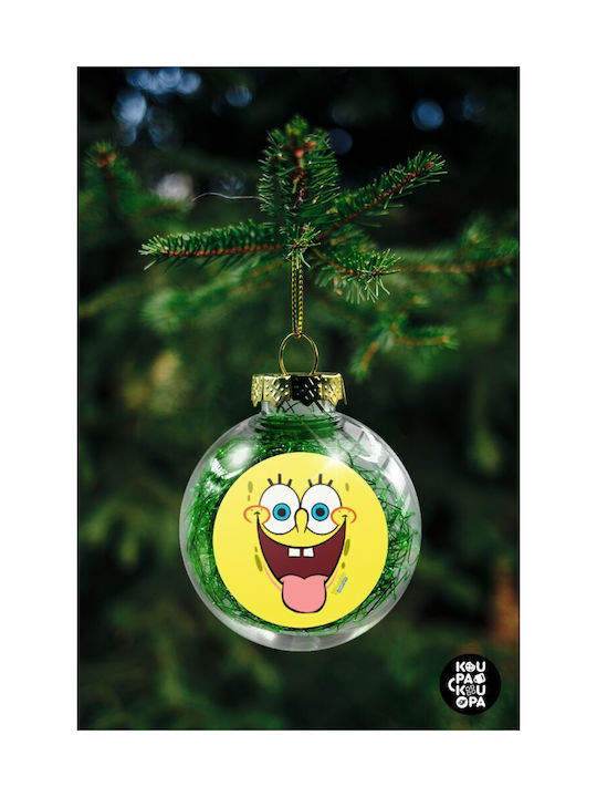 Weihnachtshänger Kugel Ornament Plastik Grün 8cm