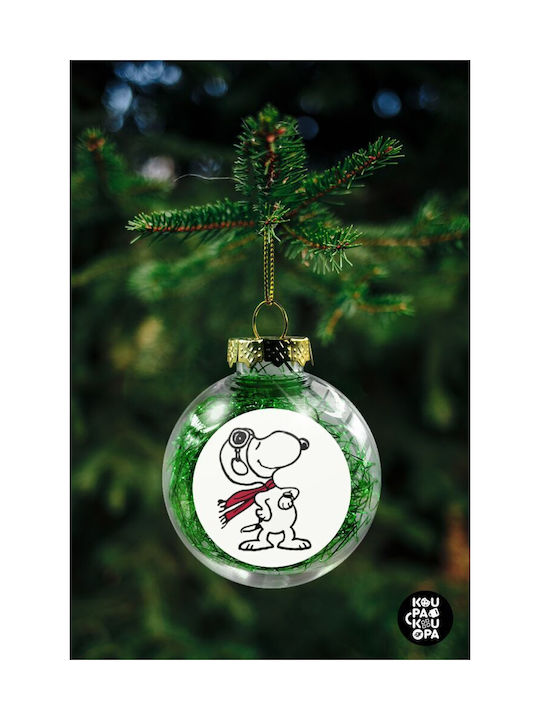 Weihnachtshänger Kugel Ornament Plastik Grün 8cm