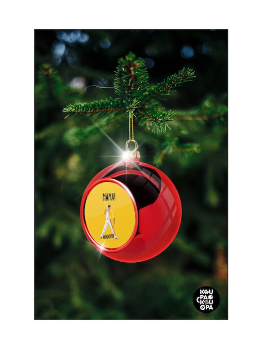 Mama Ooohh Christmas Plastic Ball Ornament Red 8cm