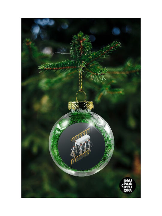 Weihnachtshänger Kugel Ornament Plastik Grün 8cm