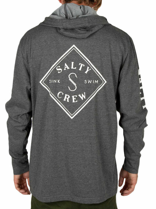 Salty Crew Tippet Herren Sweatshirt mit Kapuze und Taschen Schwarz