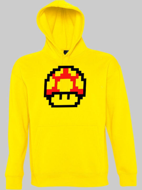 TKT Super Mario Mushroom Θεματική Μπλούζα με Στάμπα Μαύρη