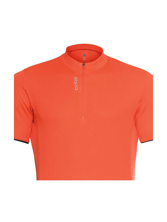 Odlo Essential Herren Kurze Ärmel Fahrradtrikot Orange