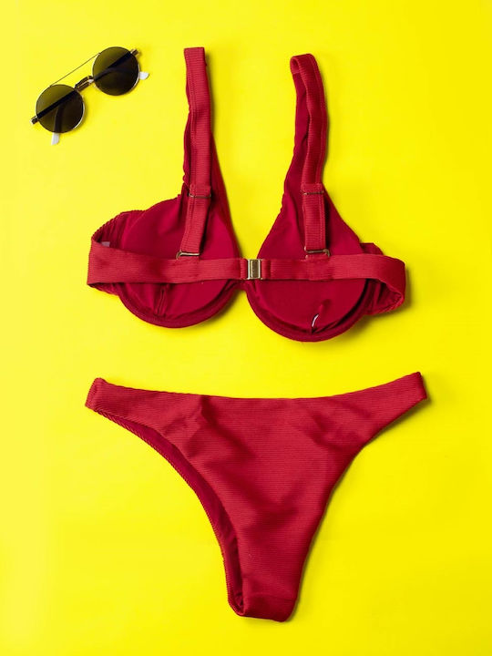 InShoes Bikini-Set Burgundisch