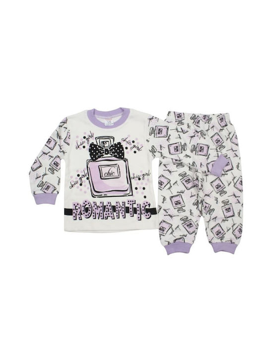 Supermini Kids Pyjamas Winter Cotton Lilac Romantic