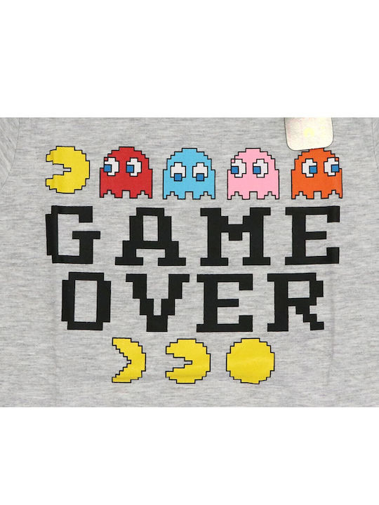 Kids Pajamas Summer Cotton Gray Pac Man