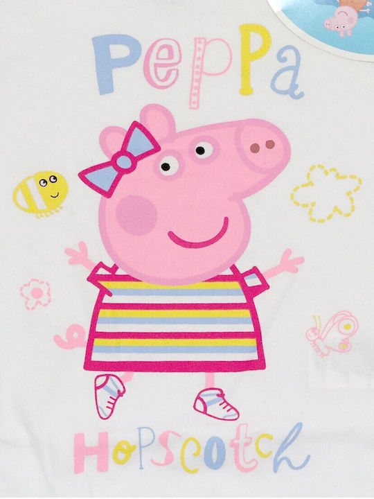 Peppa Pig Kinder Schlafanzug Sommerlich Weiß