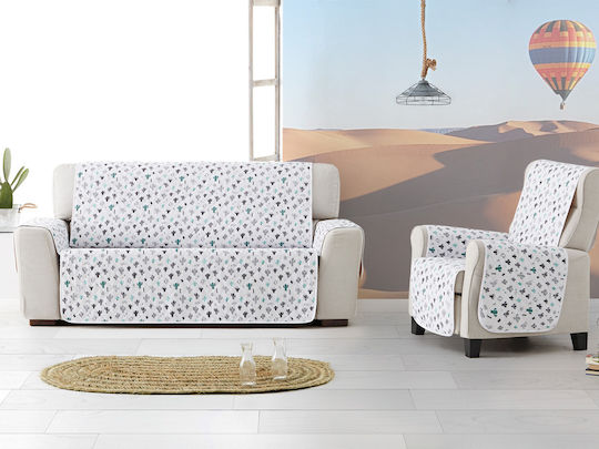 Aithrio Universal Quilt Husă Elastică Canapea cu trei locuri Cactus 1buc UNIVERSAL-QUILT-CACTUS-ΜΕΓΆΛΟΣ-ΤΡΙΘΈΣΙΟΣ