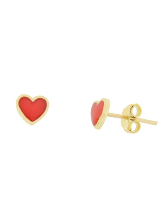 Cercei pentru copii Studs Inima din Aur 14K