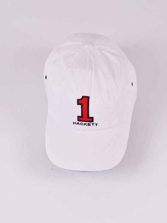 Hackett Number Cap Jockey White