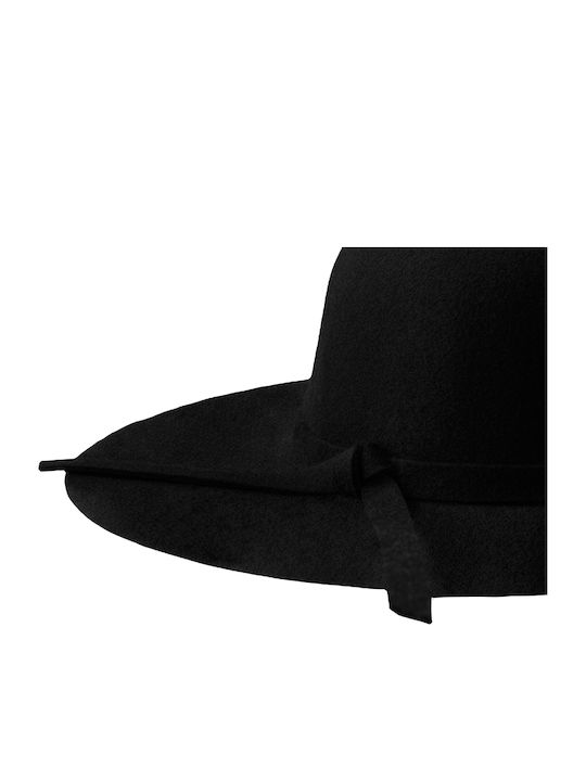 Brims and Trims Γυναικείο Μάλλινο Καπέλο Μαύρο