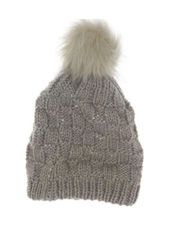 Kids Beanie Knitted Gray