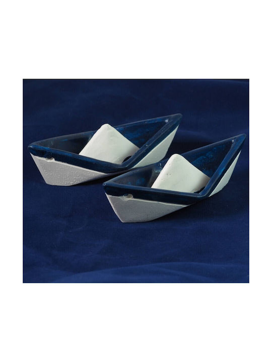 Ceramic Miniature Ship 10.3x3.4x3.4cm