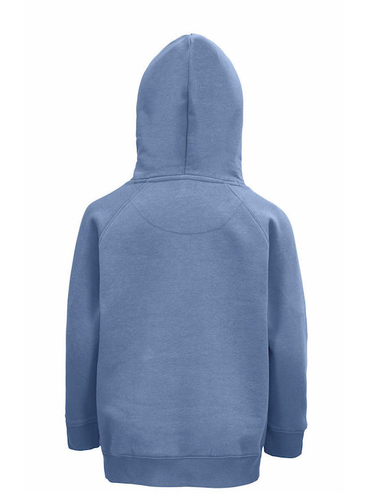 kirikoko Kids Sweatshirt with Hood and Pocket Blue 035-764-014