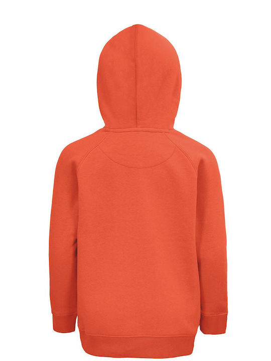 kirikoko Kids Sweatshirt with Hood and Pocket Orange