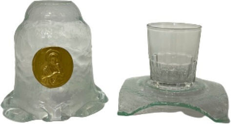 Tabletop Oil Lamp Glass 12x12x14.5εκ. F320-C