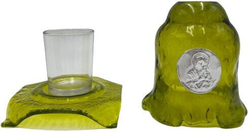 Tabletop Oil Lamp Glass 12x12x14.5εκ. F320-6