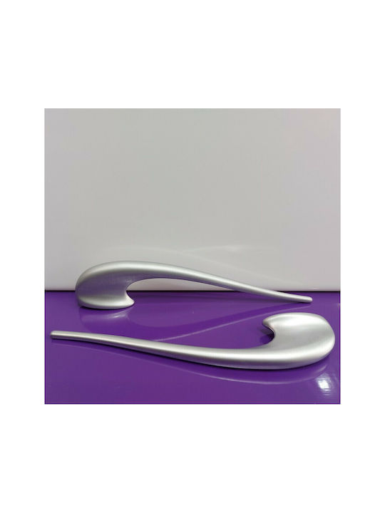 Obispa Handle Furniture made of Metallic & Zamak in Silver Color 200mm (Center Distance 32mm) 0084-032-10C1 1pcs