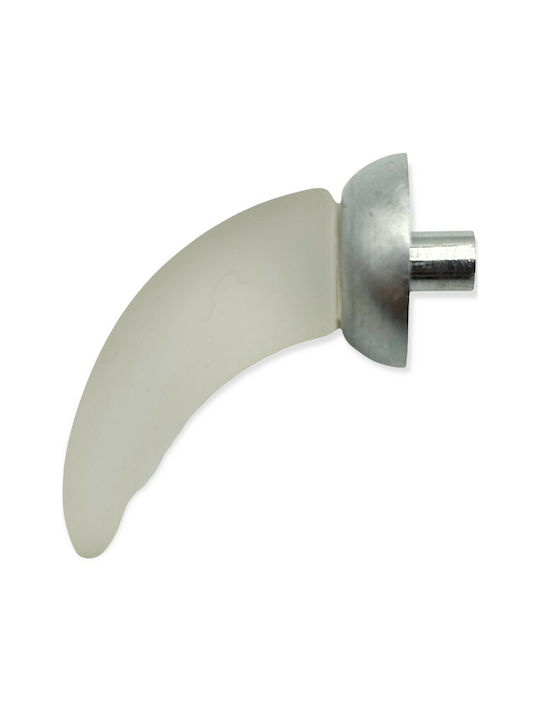 Steel-Nova Knopf Möbelgriff aus Kristall & Metallisch & Zamak Murano Crystal 7003-10C2 1Stück