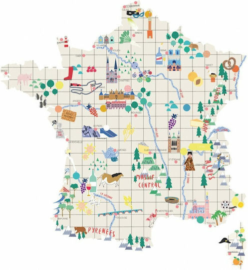 Mimi'lou Kinder Wandsticker Wand Wallgames "ma France"