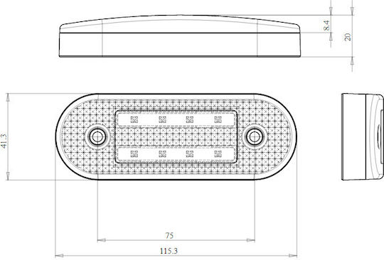 WAS Truck Volume Light 12 / 24V - Orange 1223
