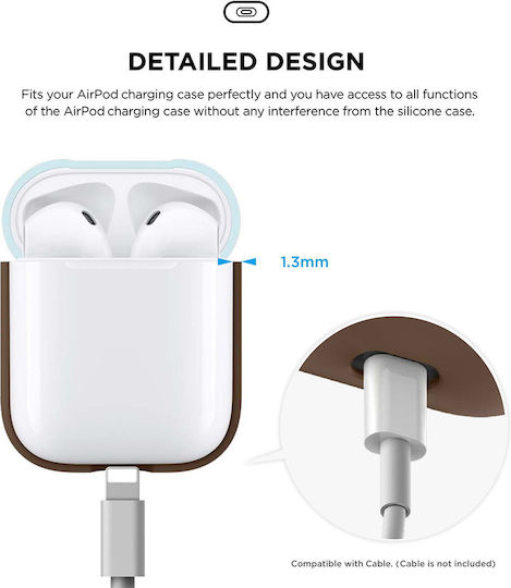 Hülle Silikon in Mehrfarbig Farbe für Apple AirPods 1 / AirPods 2