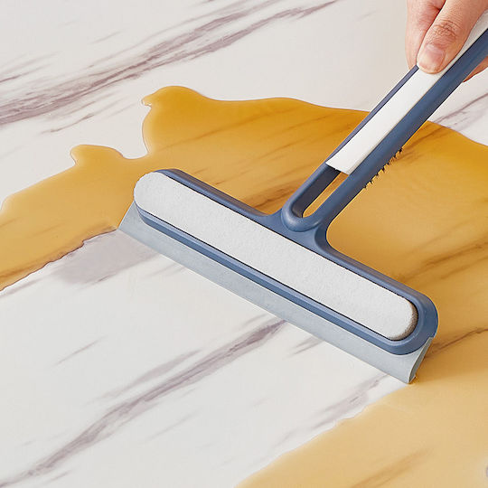 Plastic Cleaning Brush with Handle Blue