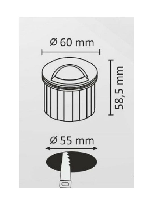 Polux Σποτ Δαπέδου LED 3W 5.1x6x5.1cm Polux Σποτ Δαπέδου LED 3W 5.1x6x5.1cm