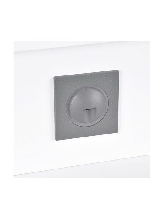Polux Spot De Podea LED 3W Cu Lumină Alb Natural Gri