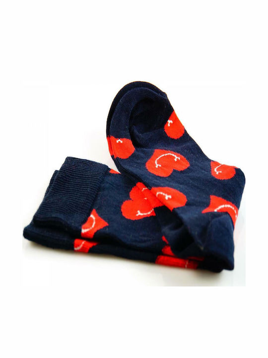 Crazy Socks Fashion Femei Șosete cu Model Albastre 1Pachet