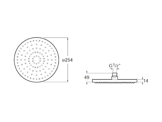 Roca Round Showerhead 25cm