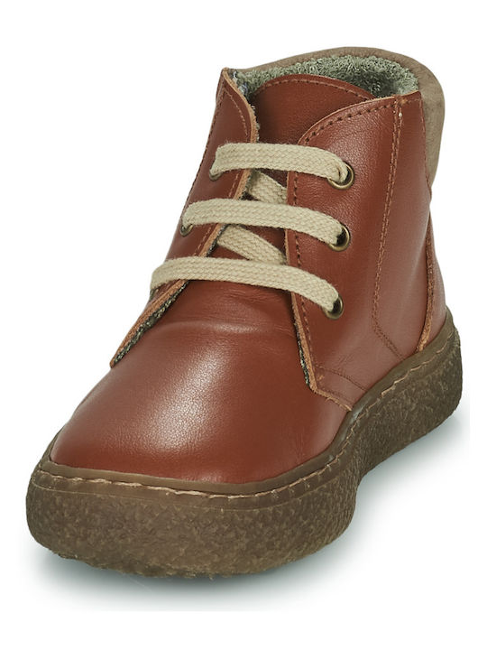 Helmet Kids Boots with Laces Brown