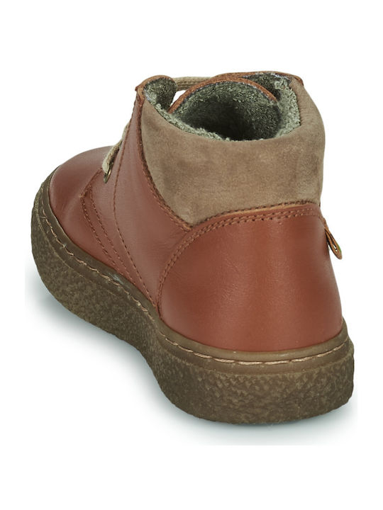 Helmet Kids Boots with Laces Brown