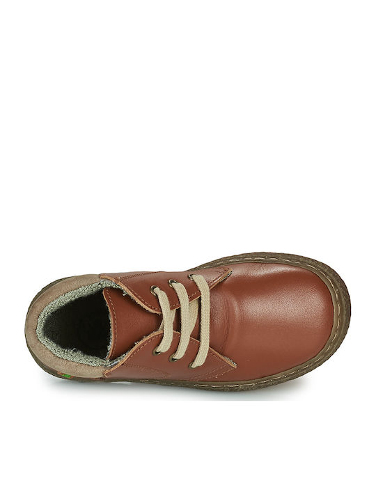 Helmet Kids Boots with Laces Brown