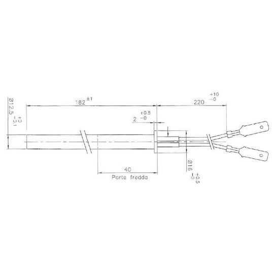 Metallic Igniter Resistance 350W for Pellet Stove